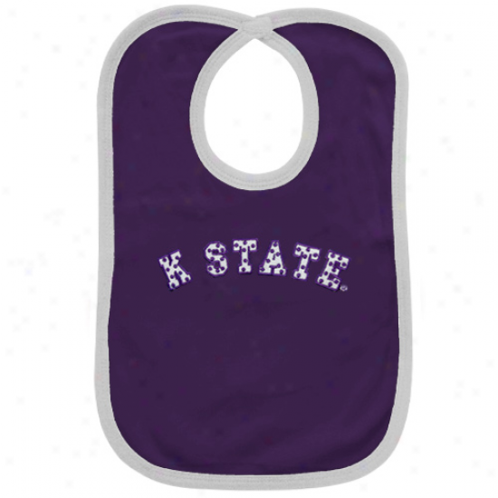 Kansas State Wildcats Purple Bib With Snap Closure