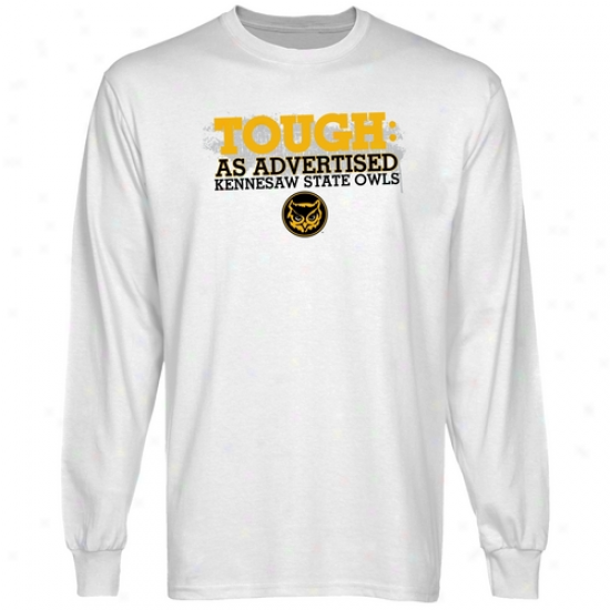 Kennesaw State Owls White As Advertised Long Sleeve T-shirt