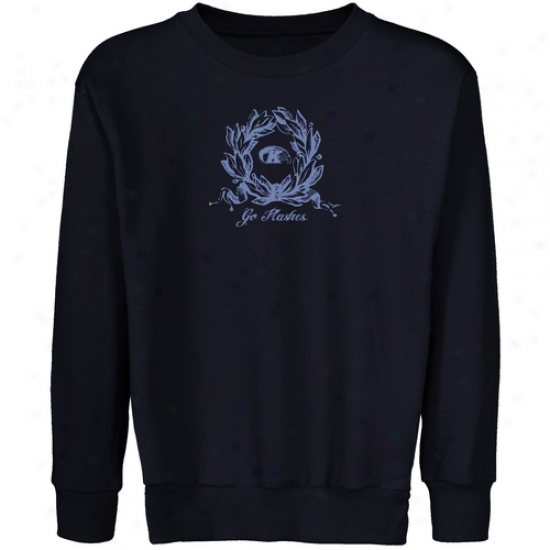 Kent State Excellent Flashes Youth Navy Blue Wreath Crew Neck Fleece Sweatshirt