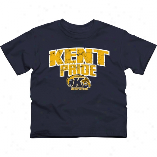 Kent State Golden Flashes Youth State Pride T-shirt - Navy Blue