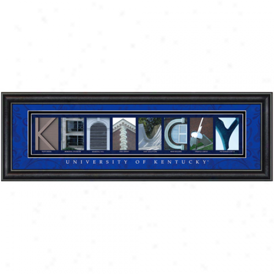 Kentucky Wildcats 8'' X 24'' Framed Letter Art