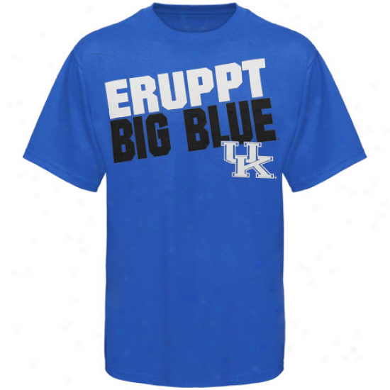 Kentucky Wildcats Eruppt Big Blue Slogan T-shirt - Royal B1ue