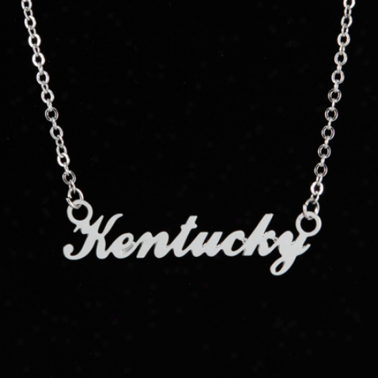 Kentucky Wildcats Silver Script Necklace