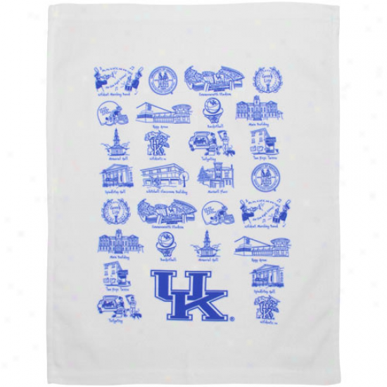 Kentucky Wildcats White Campus Life Tea Towel