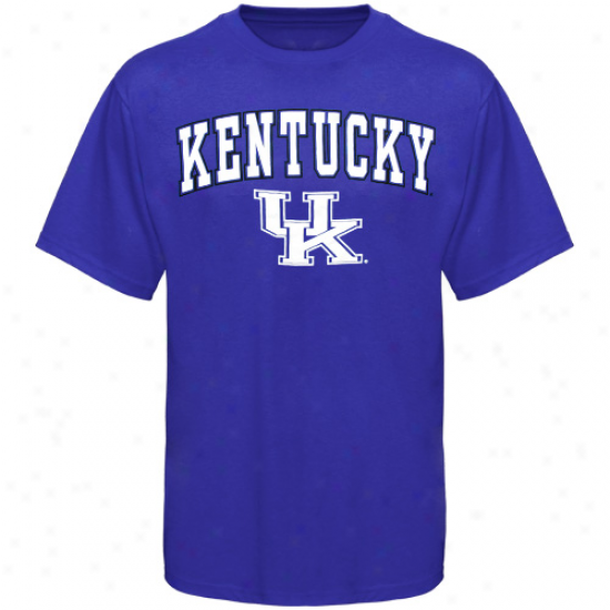 Kentucky Wildcats Youth Arched Universiyt T-shirt - Royal Blue