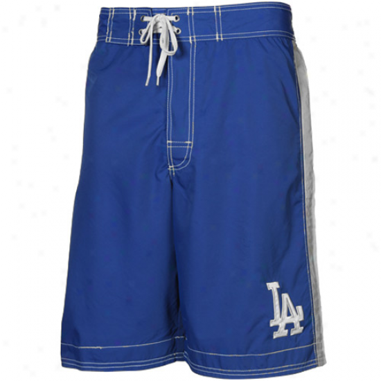 L.a. Dodgers Dodget Blue Color Block Team Logo Boardshorts