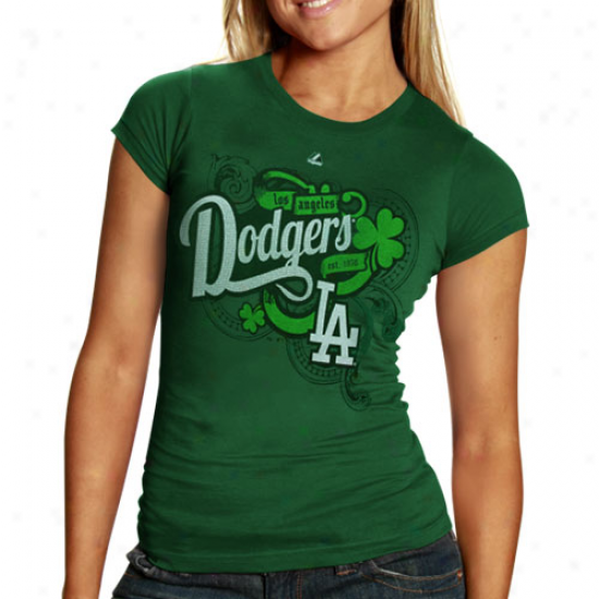 L.a. Dodgers Loving My Luck T-snirt - Green