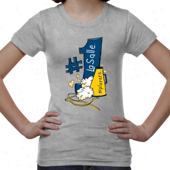 La Salle Explorers Boy #1 Fan T-shirt - Ash