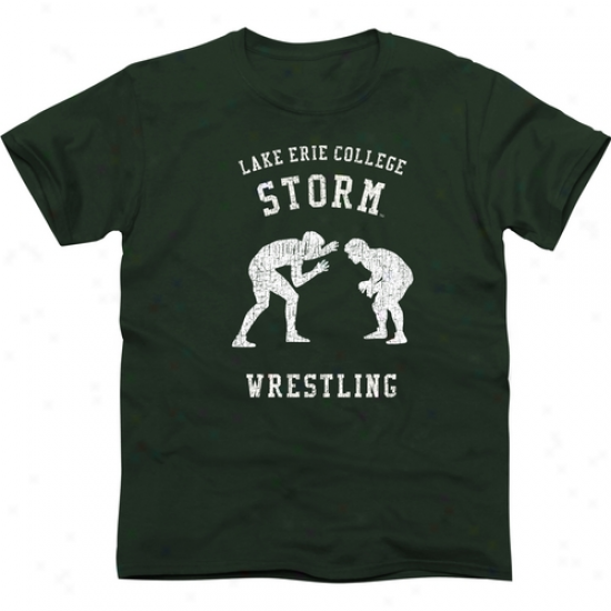 Lake Erie College Storm Club Slim Fit T-shirt - Inexperienced