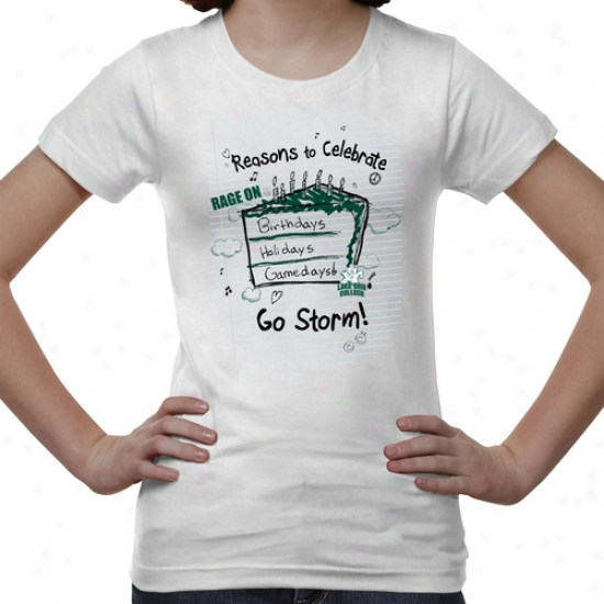 Lake Erie College Storm Youth Celebrate T-shirt - White