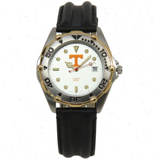 Logo Art Tennessee Vklunteers All-star Watch W/black Leather Band