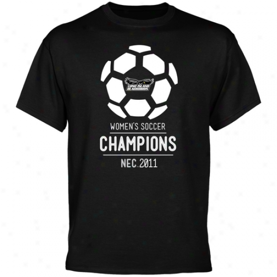 Long Island Blackbirds 2011 Nec Women's Soccer Champions T-shirt - Black