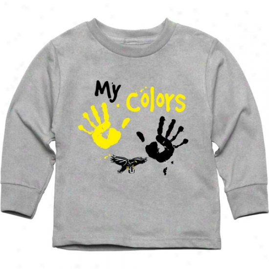 Long Island Blackbirds Toddler My Colors Long Sleeve T-shirt - Ash