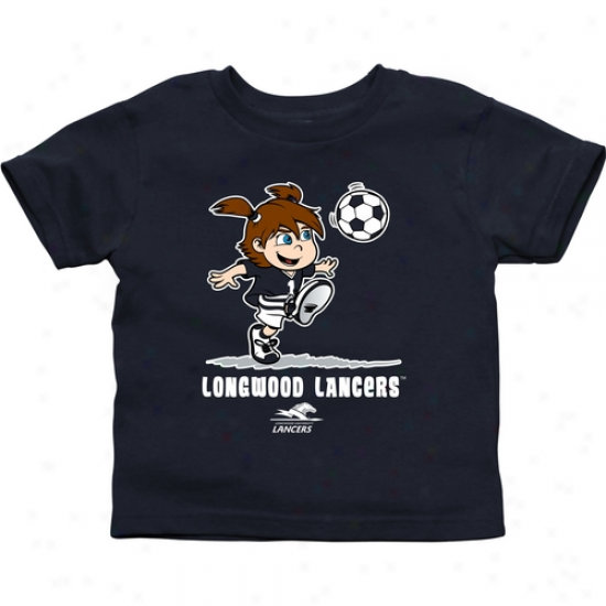 Longwood Lancers Toddler Girls Soccer T-shirt - Navy Blue