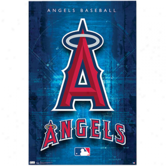 Los Angeles Angels Of Anaheim 22'' X 34'' Logo Poster