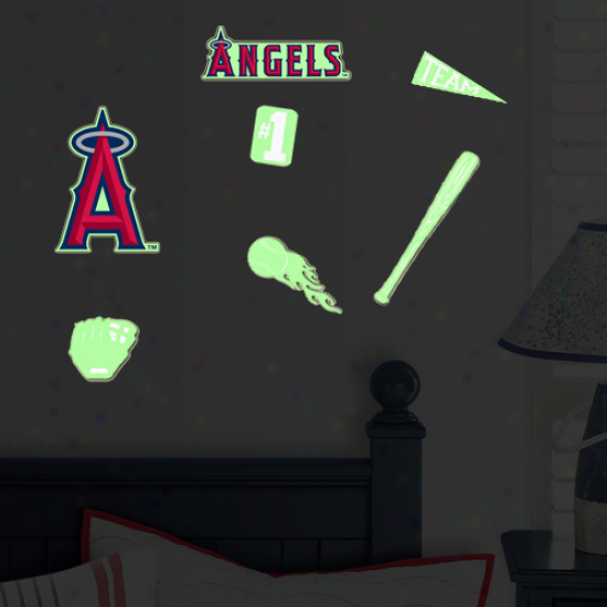 Los Angeles Angels Of Anaheim Lil' Buddy Team Glow Sticekr Kit