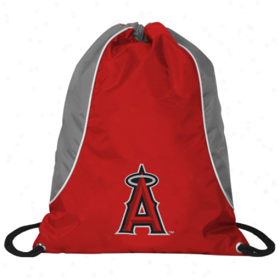 Los Angeies Angels Of Anaheim Red-gray Axis Drawstring Backpack