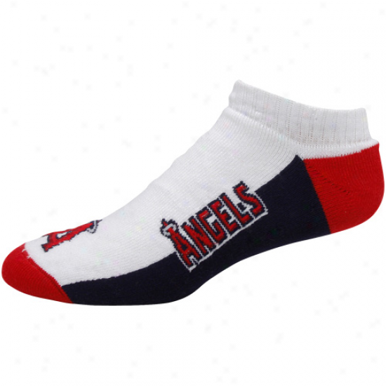 Los Angeles Angels Of Anaheim White Tri-color Ankle Socks