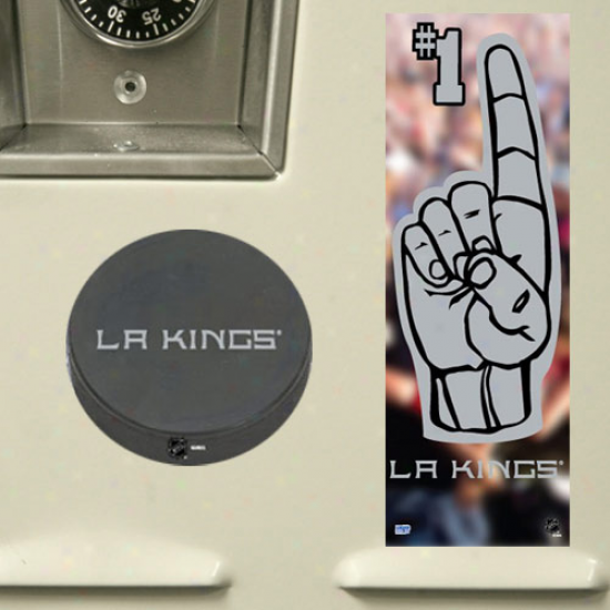 Los Anfeles Kings Puck & #1 Fan Locker Decal Set