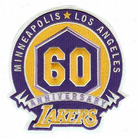 Los Angeles Lakers 60th Anniversary Collectible Logo Patch