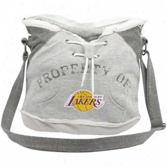 Los Angeles Lakers Ladies Ash Hoodie Duffel Bag