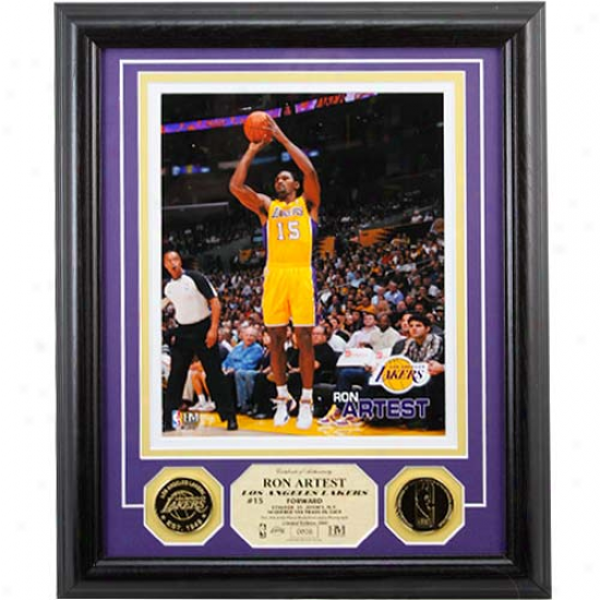 Los Angeles Lakers Ron Artest 24kt Gold Coin Photomint