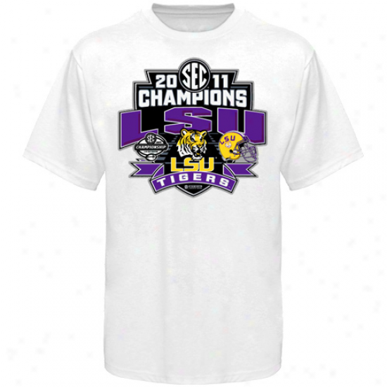 Lsu Tigers 2011 Sec Football Champions Locker Room T-shirt - White