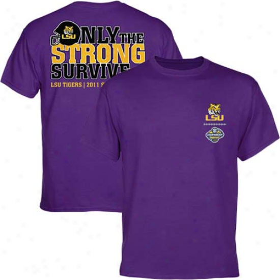 Lsu Tigers 2011 Sec Football Champions Strong T-shirt - Purple