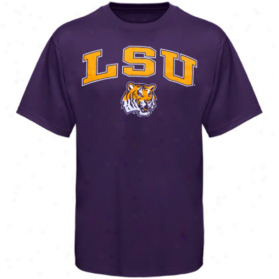 Lsu Tigers Arched University T-shirt - Purple