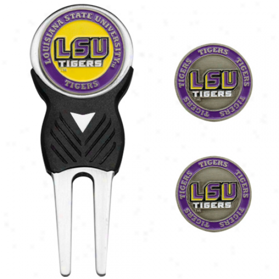 Lsu Tigers Divot Instrument And Ball Marker Set