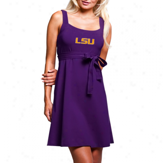 Lsu Tigers Ladies Purple Campus Best Belted Sundress