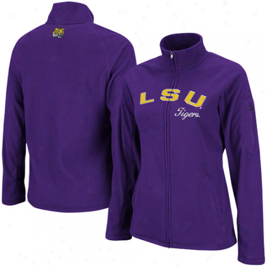 Lsu Tigers Ladies Purple Polar Full Zip Fleece Jacket