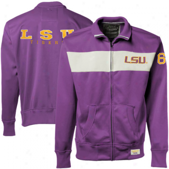 Lsu Tigers Purple Ace Full Zip Track Jacket