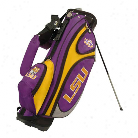 Lsu Tigers Purple-gold Gridiron Stand Golf Bag