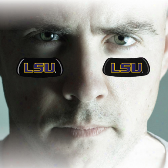 Lsu Tigers Team Logo Eyeblack Strips