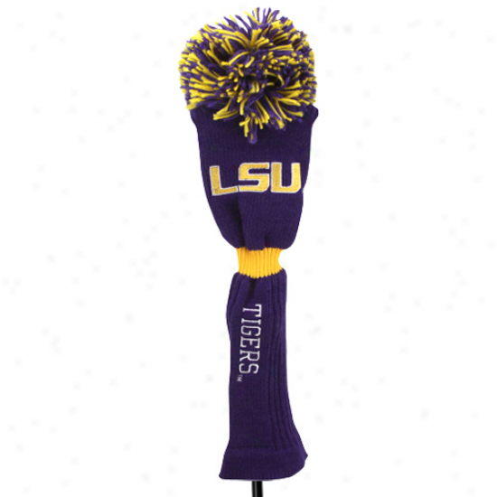 Lsu Tigers Team Pompom Golf Club Headcover