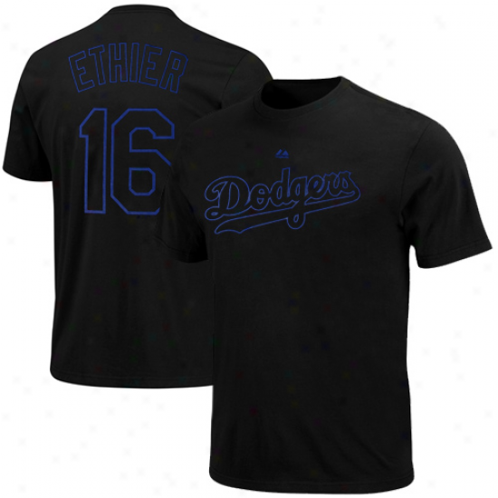 August Andre Ethier L.a. Dodgers #16 Pop Player T-shirt - Black