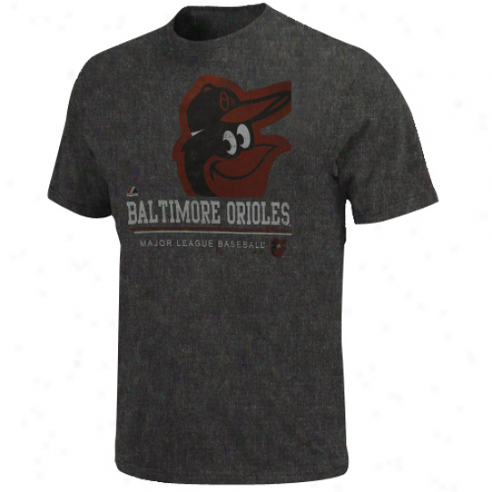 Majestic Baltimore Orioles Submariner Heathered T-shirt - Blaxk