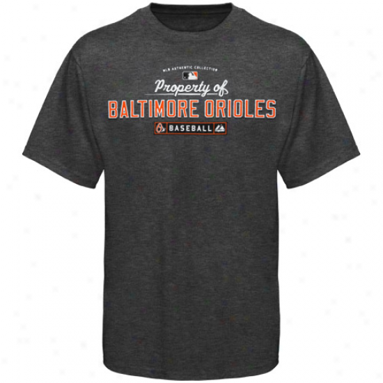 Majestic Baltimore Orioles Youth Charcoal Property Of T-shirt