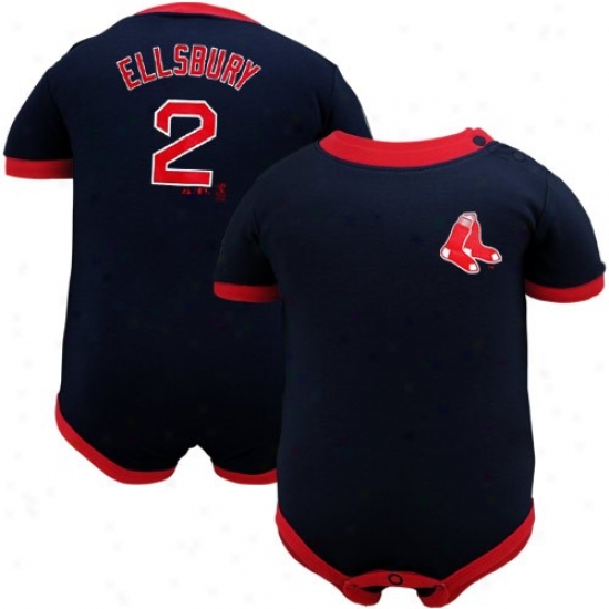 Elevated Boston Red Sox #2 Jacoby Ellsbury Infant Navy Blue-red Player Creeper