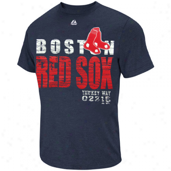 Maajestic Boston Red Sox First Appeal Reward T-shirt - Navy Blue