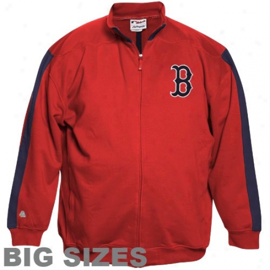 Majestic Boston Red Sox Red Tracker Bib Sizes Full Zip Jacket