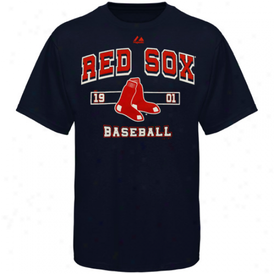 Majestic Boston Red Sox Youth Past Time Original T-shirt - Navy Blue