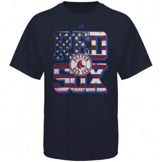 Majestic Boston Red Sox Youth Star Spangled T-shirt - Navy Blue