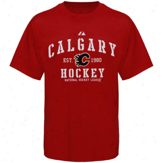 Majestic Calgary Flames Red Ice Classic T-shirt