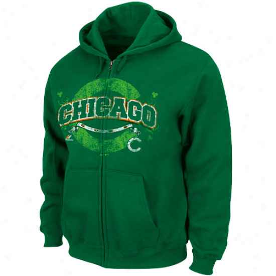 Majestic Chicago Cubs Unripe Is In Full Zip Hoodie - Green