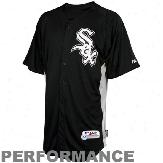 Majestic Chicago Pale Sox Juvenility Batting Practice Performance Jetsey - Black-white