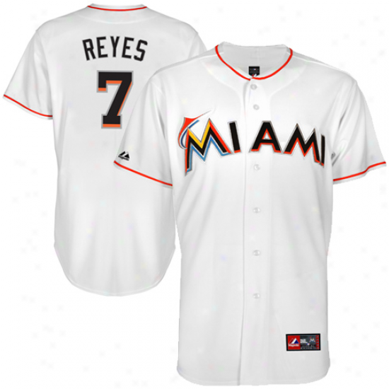 Majestic Jose Reyes Miami Marlins Replica Jersey - Pure