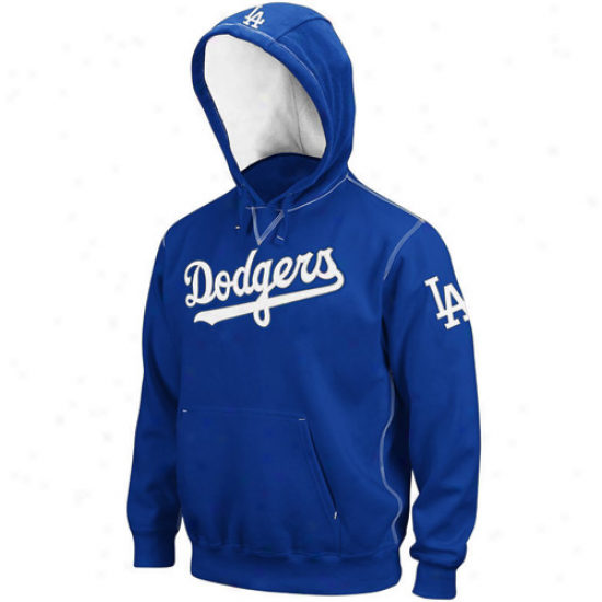 Majestic L.a. Dodgers Golden Child Pullovsr Hoodie Sweatshirt - Royal Blue