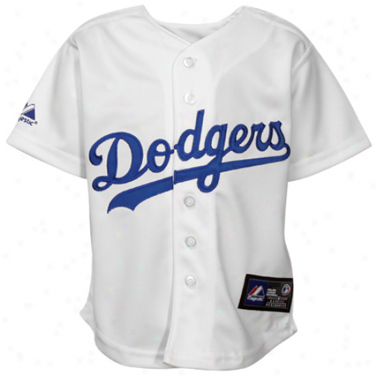 Majestic L.a. Dodgers Infant Replica Jersey - White